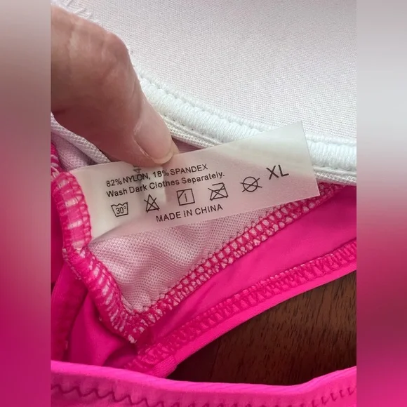 NWOT Tempt Me Hot Pink High Waist Bikini, Size XL - Picture 7 of 12